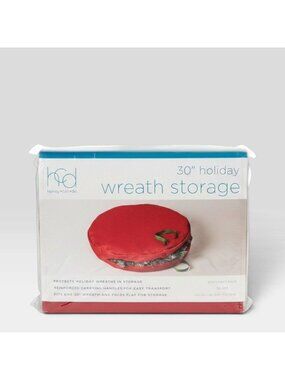 Honey-Can-Do 30" Holiday Wreath Storage Bag Red Brand New